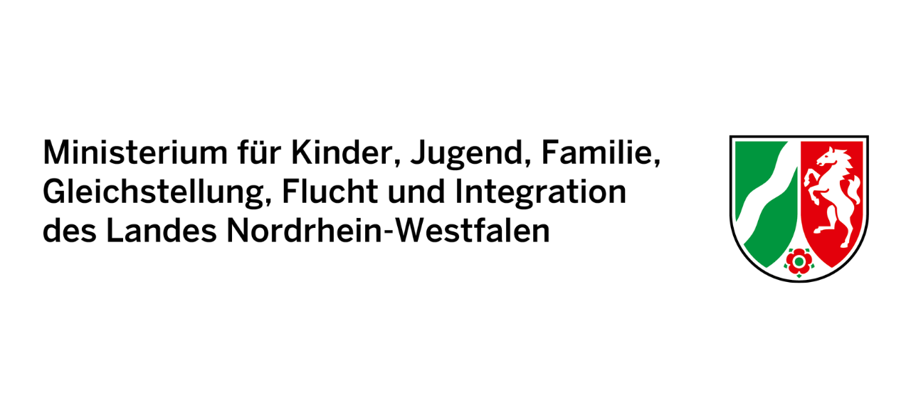 Logo Ministerin für Kinder, Jugend, Familie, Gleichstellung, Flucht und Integration des Landes Nordrhein-Westfalen
